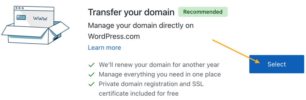 Transfer Your Domain
